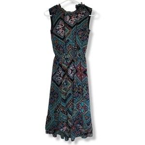 ART CLASS Girls Multicolor Floral Boho Hi-Low Dress Size L (10/12) Knee Length